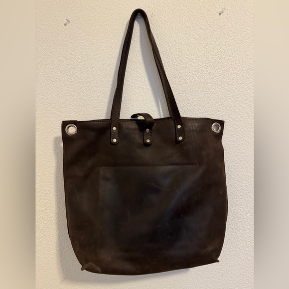 Large soft Leather Tote Bag - Picture 2 of 13